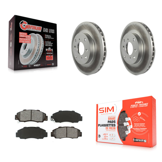 [Avant] Kit de disque (revêtu) et plaquette (semi-métallique) de frein pour 1993-1994 Honda Prelude VTEC KGS-100203