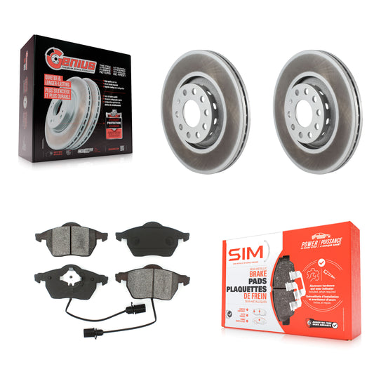 [Avant] Kit de disque (revêtu) et plaquette (semi-métallique) de frein pour Audi A4 Quattro A6 S4 S6 avec 312mm Diameter Rotor KGS-100239