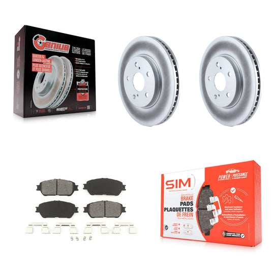 [Avant] Kit de disque (revêtu) et plaquette (semi-métallique) de frein pour Toyota Sienna Camry Avalon Solara Lexus ES300 KGS-100260