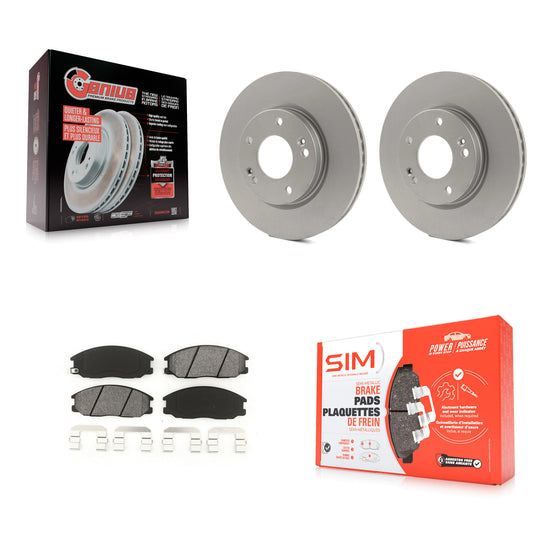 [Avant] Kit de disque (revêtu) et plaquette (semi-métallique) de frein pour 2001-2006 Hyundai Santa Fe avec 276mm Diameter Rotor KGS-100269