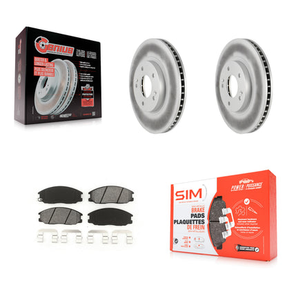 [Avant] Kit de disque (revêtu) et plaquette (semi-métallique) de frein pour 2001-2006 Hyundai Santa Fe avec 294mm Diameter Rotor KGS-100270