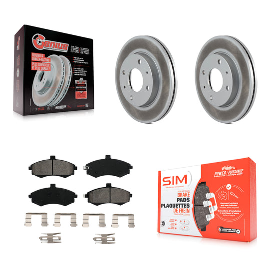 [Avant] Kit de disque (revêtu) et plaquette (semi-métallique) de frein pour Hyundai Elantra KGS-100274