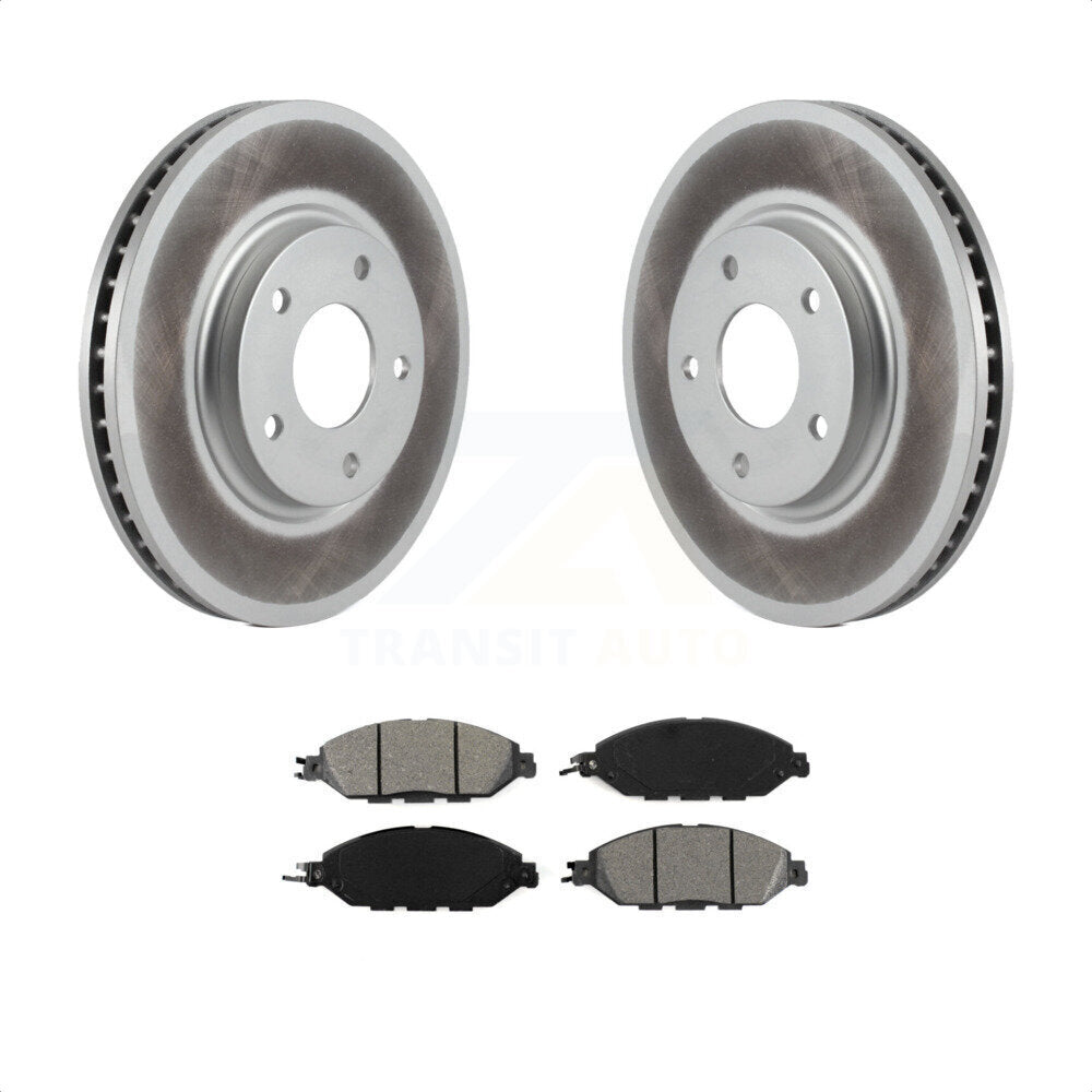 [Avant] Kit de disque (revêtu) et plaquette (semi-métallique) de frein pour 2016 Nissan Pathfinder From 11 15 KGS-100276 par Transit Auto