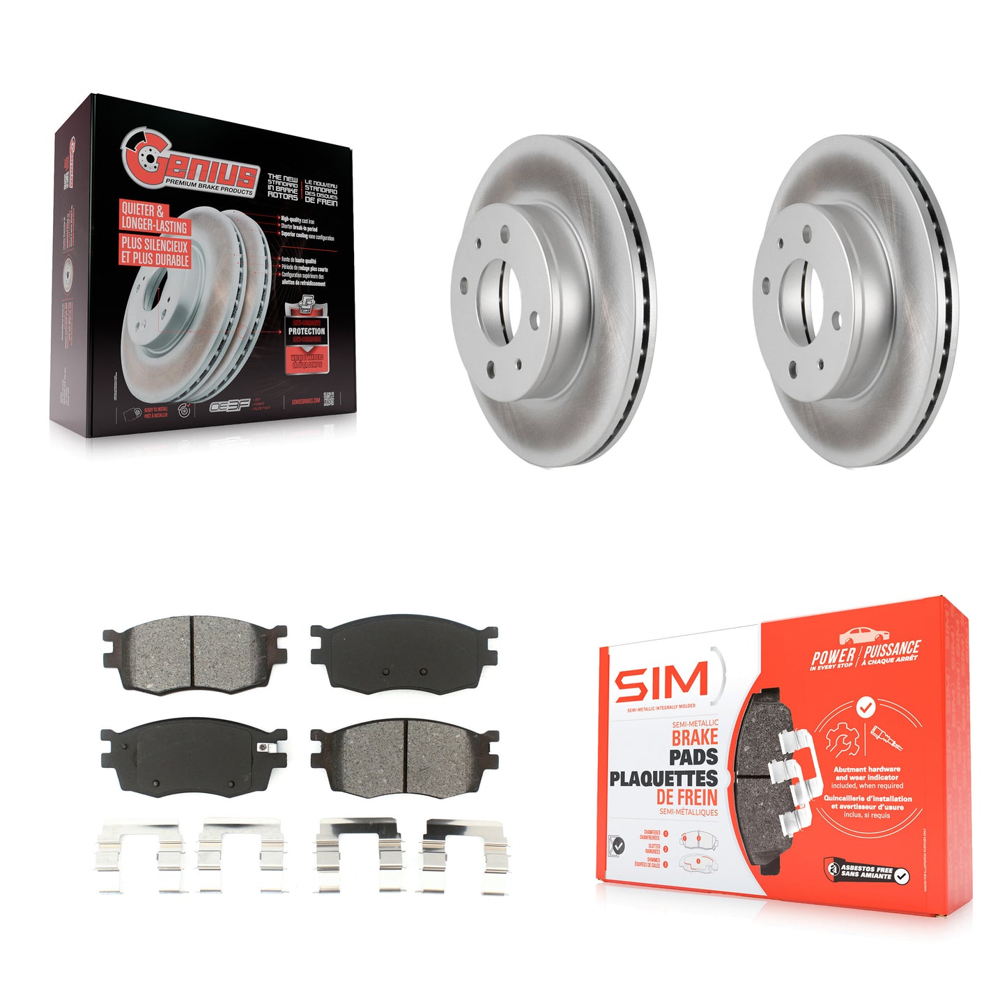 [Avant] Kit de disque (revêtu) et plaquette (semi-métallique) de frein pour 2006 Hyundai Accent Hatchback KGS-100288