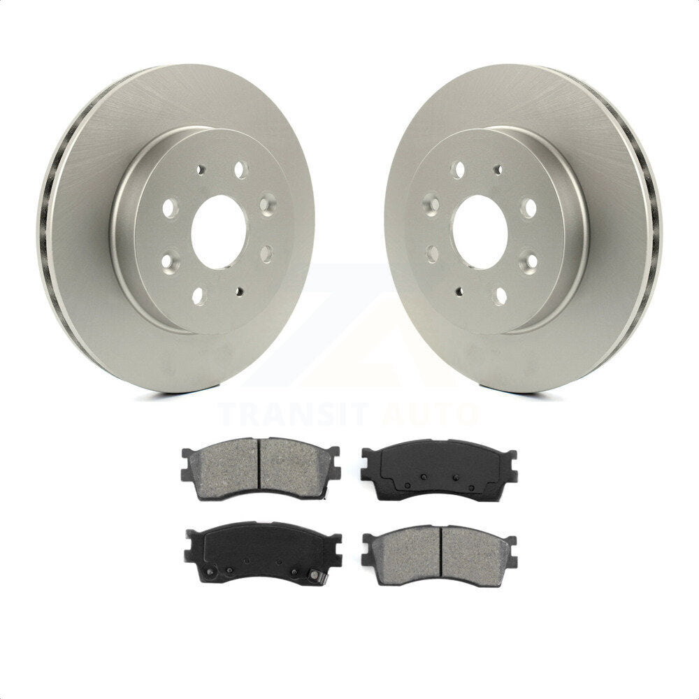 [Avant] Kit de disque (revêtu) et plaquette (semi-métallique) de frein pour 2003-2005 Kia Rio KGS-100294 par Transit Auto
