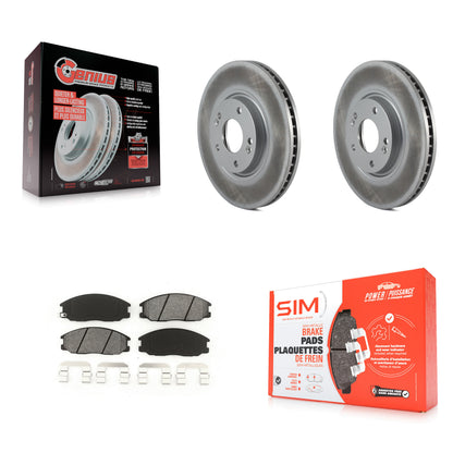 [Avant] Kit de disque (revêtu) et plaquette (semi-métallique) de frein pour Kia Amanti Hyundai XG350 KGS-100297