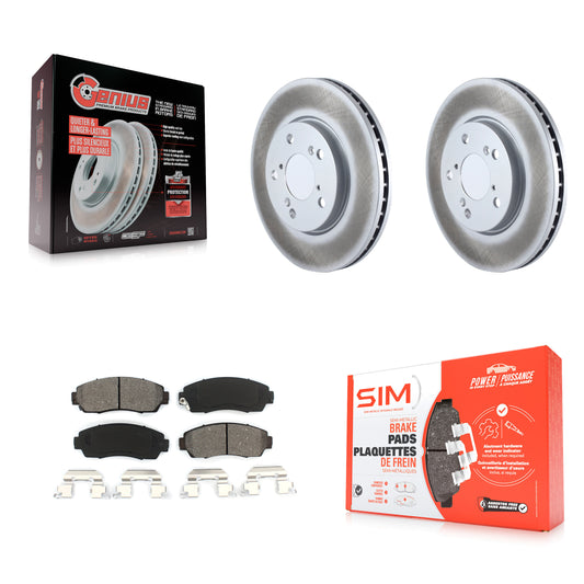 [Avant] Kit de disque (revêtu) et plaquette (semi-métallique) de frein pour 2005-2010 Honda Odyssey KGS-100301