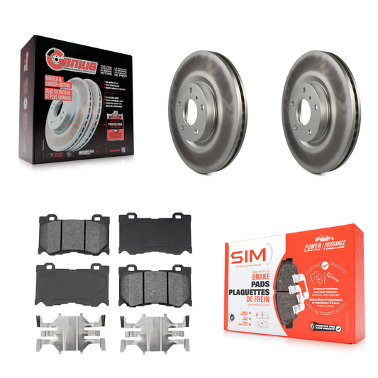 [Avant] Kit de disque (revêtu) et plaquette (semi-métallique) de frein pour 2017-2018 INFINITI Q70 Hybrid avec Sport Package KGS-100303