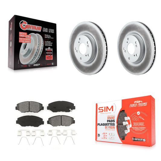 [Avant] Kit de disque (revêtu) et plaquette (semi-métallique) de frein pour Honda Civic CR-V Acura ILX KGS-100308
