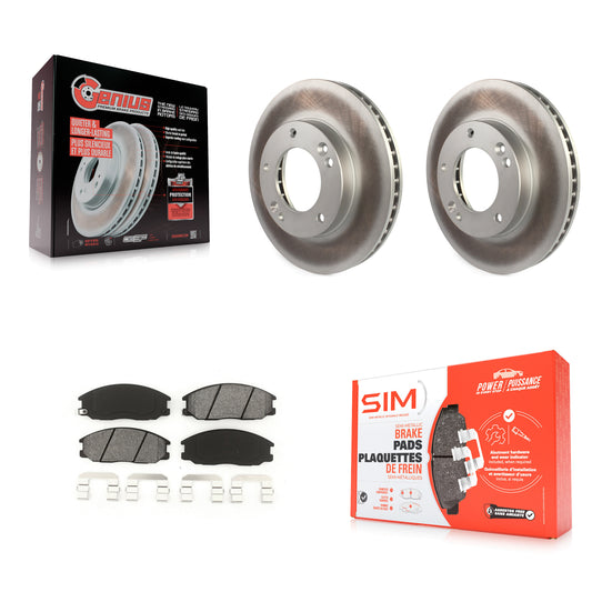 [Avant] Kit de disque (revêtu) et plaquette (semi-métallique) de frein pour 2003-2006 Kia Sorento KGS-100312