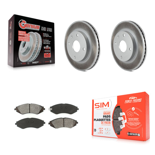 [Avant] Kit de disque (revêtu) et plaquette (semi-métallique) de frein pour Suzuki Forenza Reno Chevrolet Optra KGS-100315