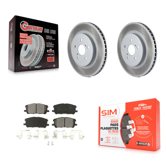 [Avant] Kit de disque (revêtu) et plaquette (semi-métallique) de frein pour Lexus Toyota Highlander RX350 RX330 RX400h KGS-100316