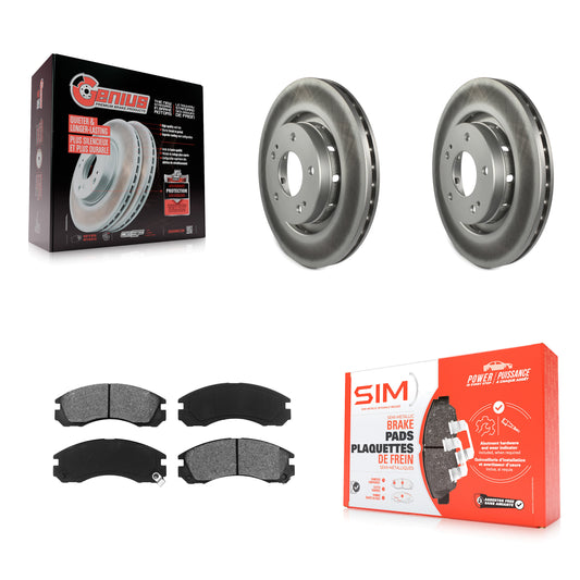 [Avant] Kit de disque (revêtu) et plaquette (semi-métallique) de frein pour Mitsubishi Lancer Outlander PHEV KGS-100318