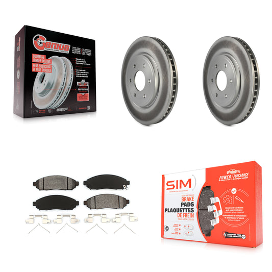 [Avant] Kit de disque (revêtu) et plaquette (semi-métallique) de frein pour Nissan Frontier Pathfinder Xterra Suzuki Equator KGS-100325