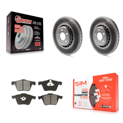 [Avant] Kit de disque (revêtu) et plaquette (semi-métallique) de frein pour 2003-2014 Volvo XC90 avec 336mm Diameter Rotor KGS-100336