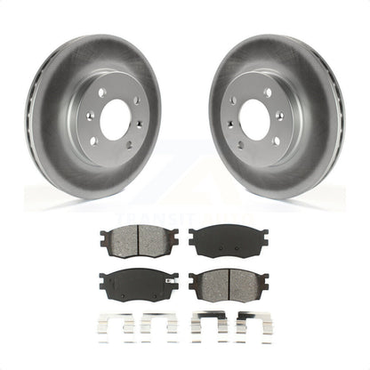[Avant] Kit de disque (revêtu) et plaquette (semi-métallique) de frein pour Hyundai Accent Kia Rio Rio5 KGS-100340 par Transit Auto