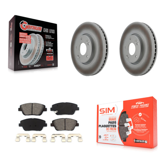 [Avant] Kit de disque (revêtu) et plaquette (semi-métallique) de frein pour Hyundai Sonata Kia Optima KGS-100348