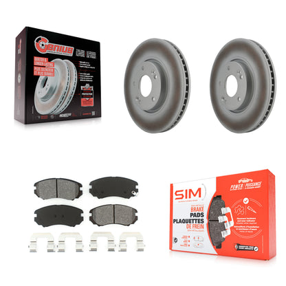 [Avant] Kit de disque (revêtu) et plaquette (semi-métallique) de frein pour 2006-2010 Hyundai Sonata 3.3L KGS-100352