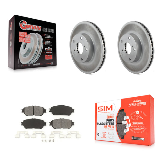 [Avant] Kit de disque (revêtu) et plaquette (semi-métallique) de frein pour 2005-2015 Toyota Tacoma avec 5 Lug Wheels KGS-100353