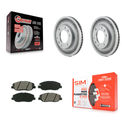 [Avant] Kit de disque (revêtu) et plaquette (semi-métallique) de frein pour Kia Sedona Hyundai Entourage KGS-100355