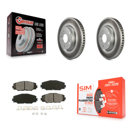 [Avant] Kit de disque (revêtu) et plaquette (semi-métallique) de frein pour Toyota RAV4 Scion tC Matrix Pontiac Vibe Corolla iM Mirai KGS-100357