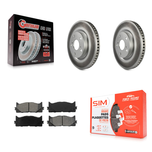 [Avant] Kit de disque (revêtu) et plaquette (semi-métallique) de frein pour Toyota Camry Lexus ES350 Avalon ES300h KGS-100358