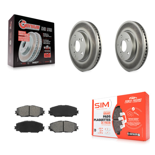 [Avant] Kit de disque (revêtu) et plaquette (semi-métallique) de frein pour Toyota RAV4 Scion xB Prius V Lexus HS250h KGS-100360