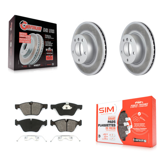 [Avant] Kit de disque (revêtu) et plaquette (semi-métallique) de frein pour BMW 328i 325i 128i 328xi 325xi 323i KGS-100361
