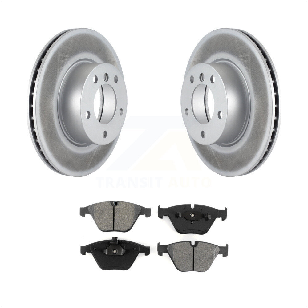 [Avant] Kit de disque (revêtu) et plaquette (semi-métallique) de frein pour 2007 BMW 323i avec 312mm Diameter Rotor KGS-100362 par Transit Auto