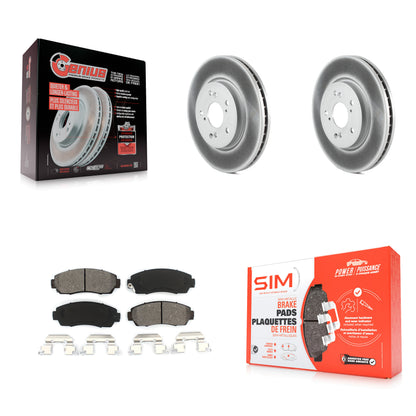 [Avant] Kit de disque (revêtu) et plaquette (semi-métallique) de frein pour Honda CR-V Acura RDX Accord Crosstour KGS-100366