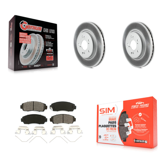 [Avant] Kit de disque (revêtu) et plaquette (semi-métallique) de frein pour Honda CR-V Crosstour Accord KGS-100367