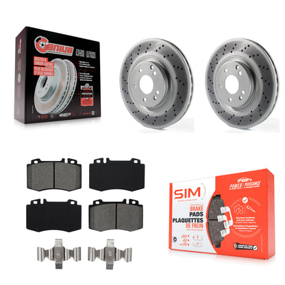 [Avant] Kit de disque (revêtu) et plaquette (semi-métallique) de frein pour Mercedes-Benz C230 C320 SLK350 KGS-100369