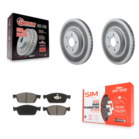 [Avant] Kit de disque (revêtu) et plaquette (semi-métallique) de frein pour Ford Escape Connect Lincoln MKC KGS-100376