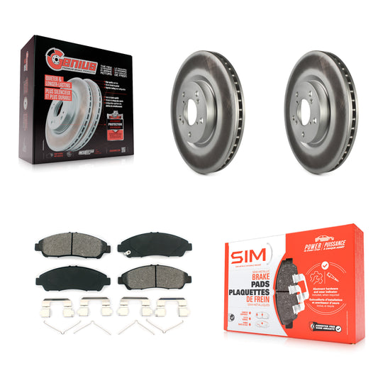 [Avant] Kit de disque (revêtu) et plaquette (semi-métallique) de frein pour Honda Pilot Acura MDX RLX ZDX KGS-100381