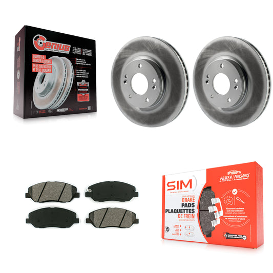 [Avant] Kit de disque (revêtu) et plaquette (semi-métallique) de frein pour 2007-2009 Hyundai Santa Fe KGS-100389