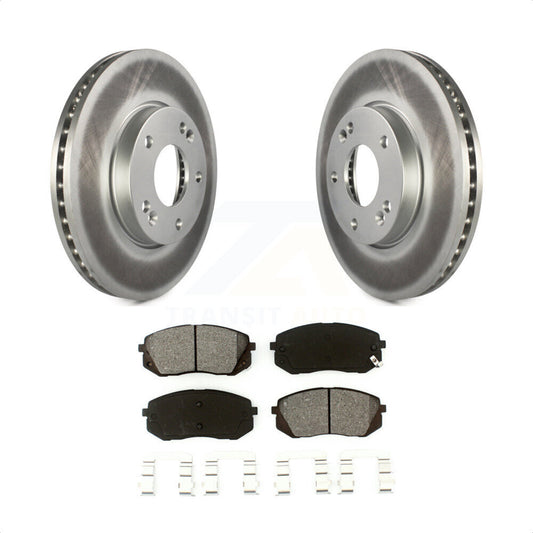 [Avant] Kit de disque (revêtu) et plaquette (semi-métallique) de frein pour 2007-2009 Kia Rondo KGS-100390 par Transit Auto