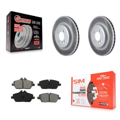 [Avant] Kit de disque (revêtu) et plaquette (semi-métallique) de frein pour 2007-2015 Mini Cooper avec 280mm Diameter Rotor KGS-100393