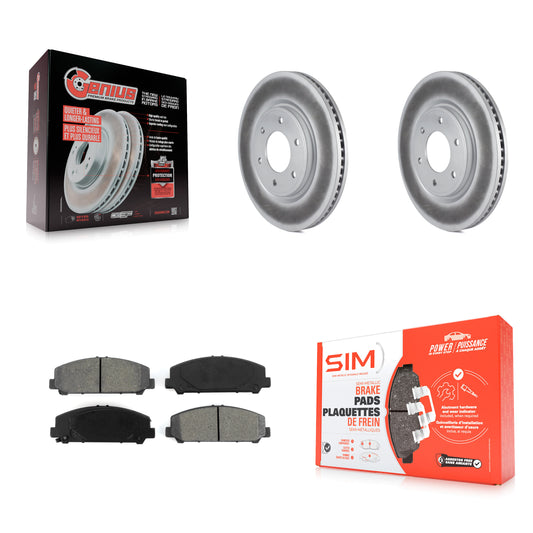 [Avant] Kit de disque (revêtu) et plaquette (semi-métallique) de frein pour Nissan TITAN Armada INFINITI QX80 QX56 KGS-100397
