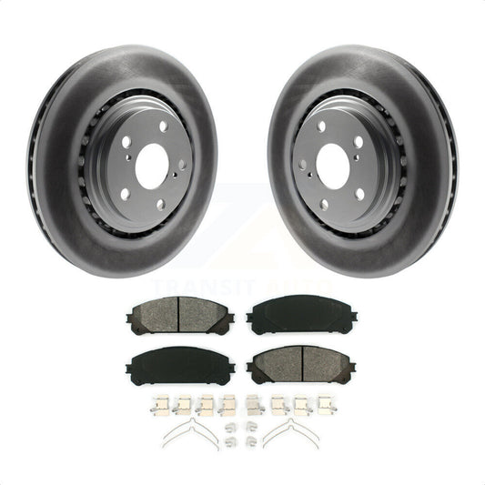 [Avant] Kit de disque (revêtu) et plaquette (semi-métallique) de frein pour Toyota Highlander Sienna Lexus RX350 NX200t NX300 RX450h NX300h KGS-100399 par Transit Auto