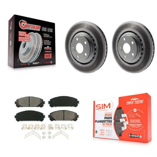[Avant] Kit de disque (revêtu) et plaquette (semi-métallique) de frein pour Toyota Highlander Sienna Lexus RX350 NX200t NX300 RX450h NX300h KGS-100399
