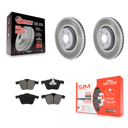[Avant] Kit de disque (revêtu) et plaquette (semi-métallique) de frein pour Volvo S60 XC70 S80 V60 Cross Country V70 KGS-100403