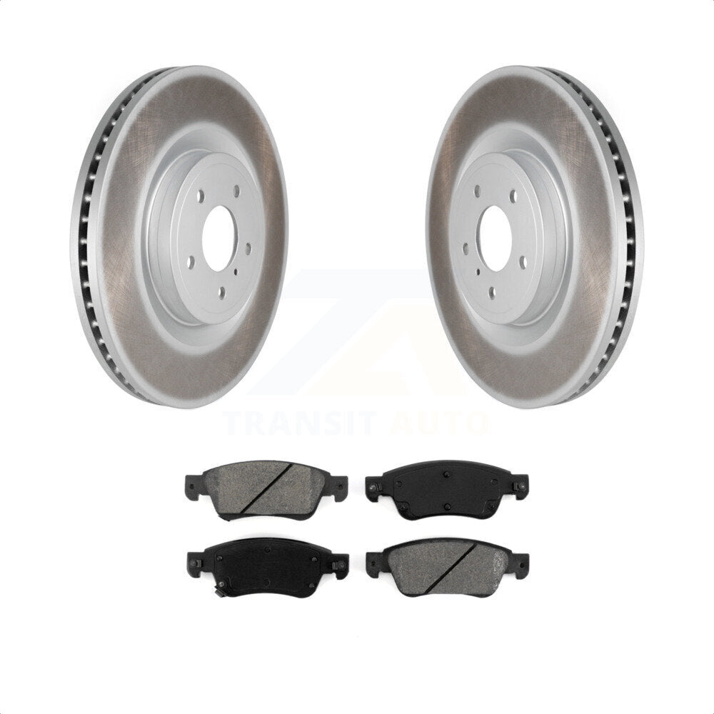 [Avant] Kit de disque (revêtu) et plaquette (semi-métallique) de frein pour 2014 INFINITI Q60 Sport sans Package KGS-100410 par Transit Auto