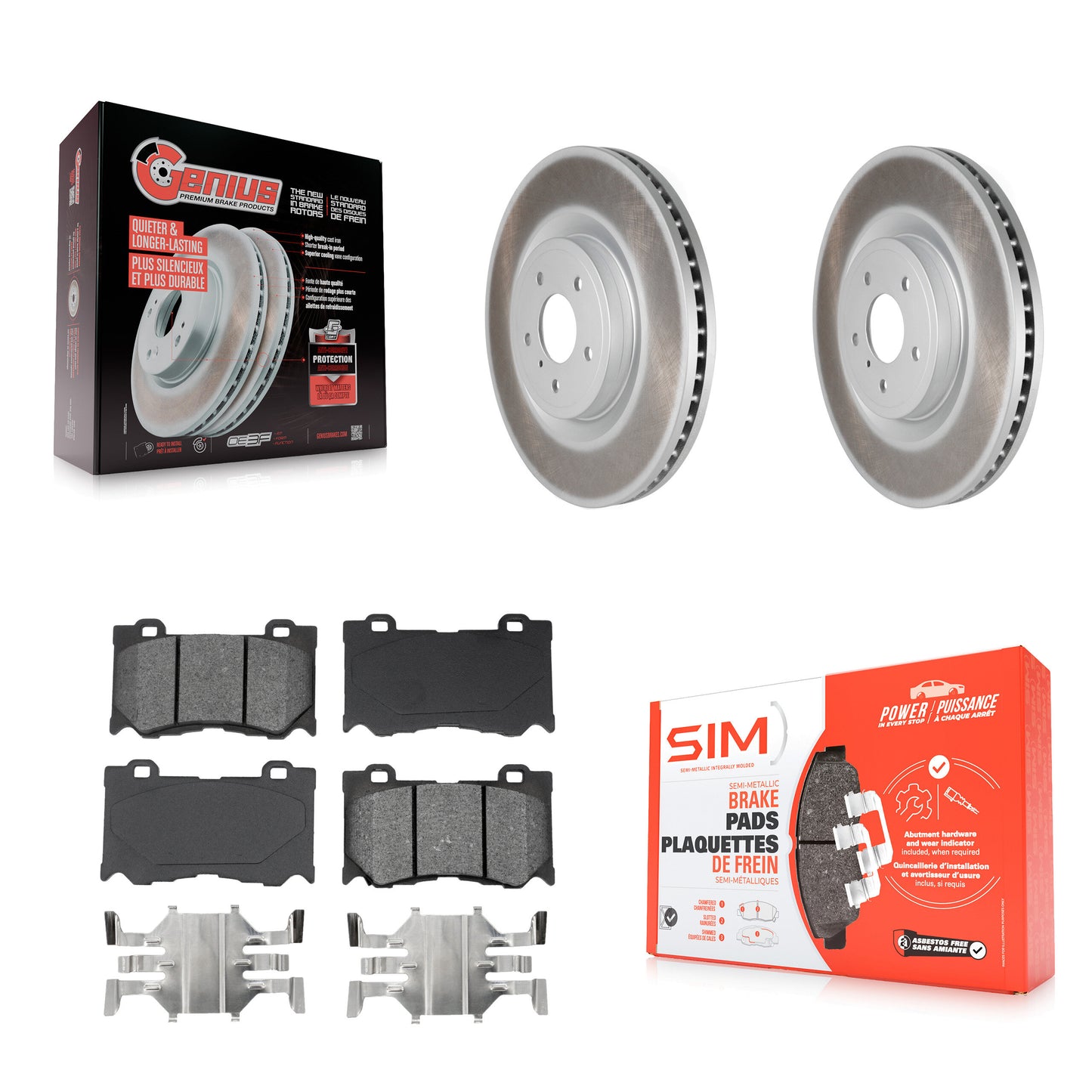 [Avant] Kit de disque (revêtu) et plaquette (semi-métallique) de frein pour INFINITI G37 Q50 Nissan 370Z Q60 M37 Q70 Q70L QX70 M56 FX50 Z KGS-100411