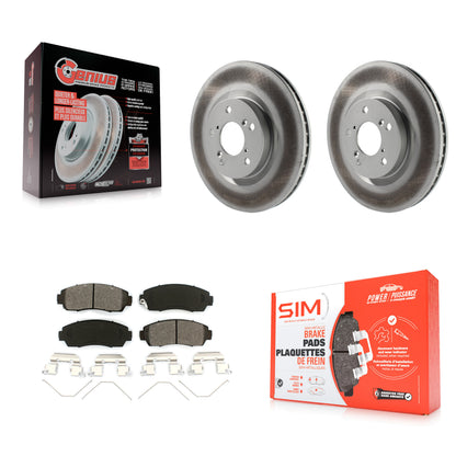 [Avant] Kit de disque (revêtu) et plaquette (semi-métallique) de frein pour 2011-2014 Honda Odyssey KGS-100423
