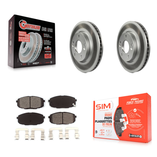 [Avant] Kit de disque (revêtu) et plaquette (semi-métallique) de frein pour Kia Forte Koup Forte5 KGS-100427