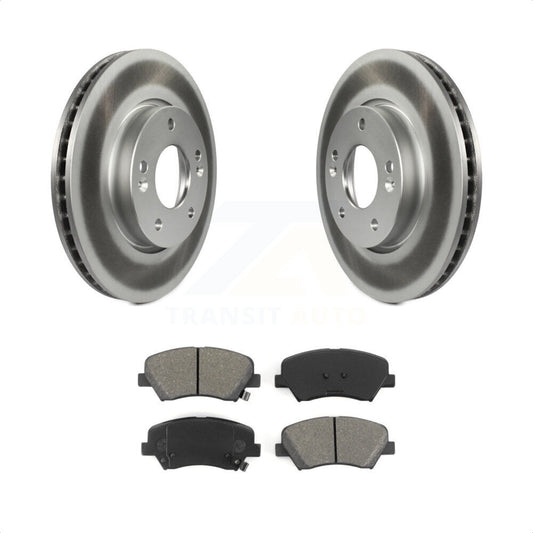 [Avant] Kit de disque (revêtu) et plaquette (semi-métallique) de frein pour 2014 Kia Forte5 EX KGS-100428 par Transit Auto