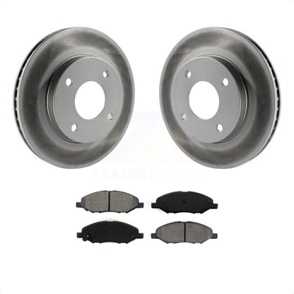 [Avant] Kit de disque (revêtu) et plaquette (semi-métallique) de frein pour 2009-2011 Nissan Versa 1.6L KGS-100430 par Transit Auto