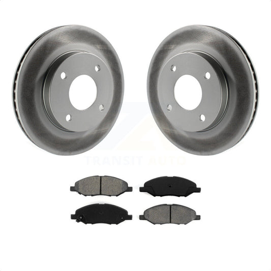 [Avant] Kit de disque (revêtu) et plaquette (semi-métallique) de frein pour 2009-2011 Nissan Versa 1.6L KGS-100430 par Transit Auto