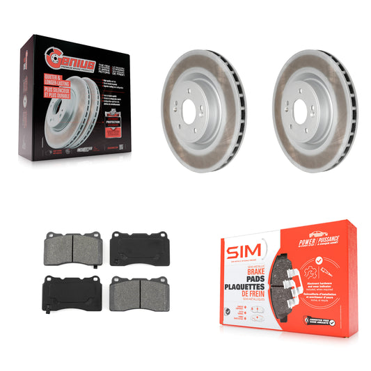 [Avant] Kit de disque (revêtu) et plaquette (semi-métallique) de frein pour Hyundai Genesis Coupe KGS-100431