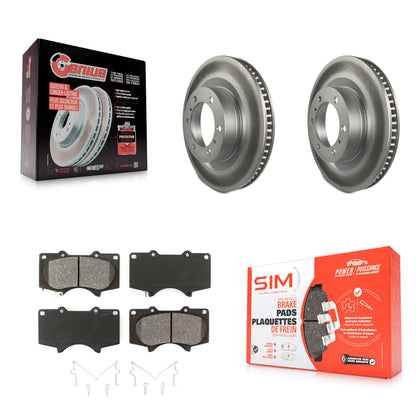 [Avant] Kit de disque (revêtu) et plaquette (semi-métallique) de frein pour 2010-2023 Toyota 4Runner Lexus GX460 KGS-100435